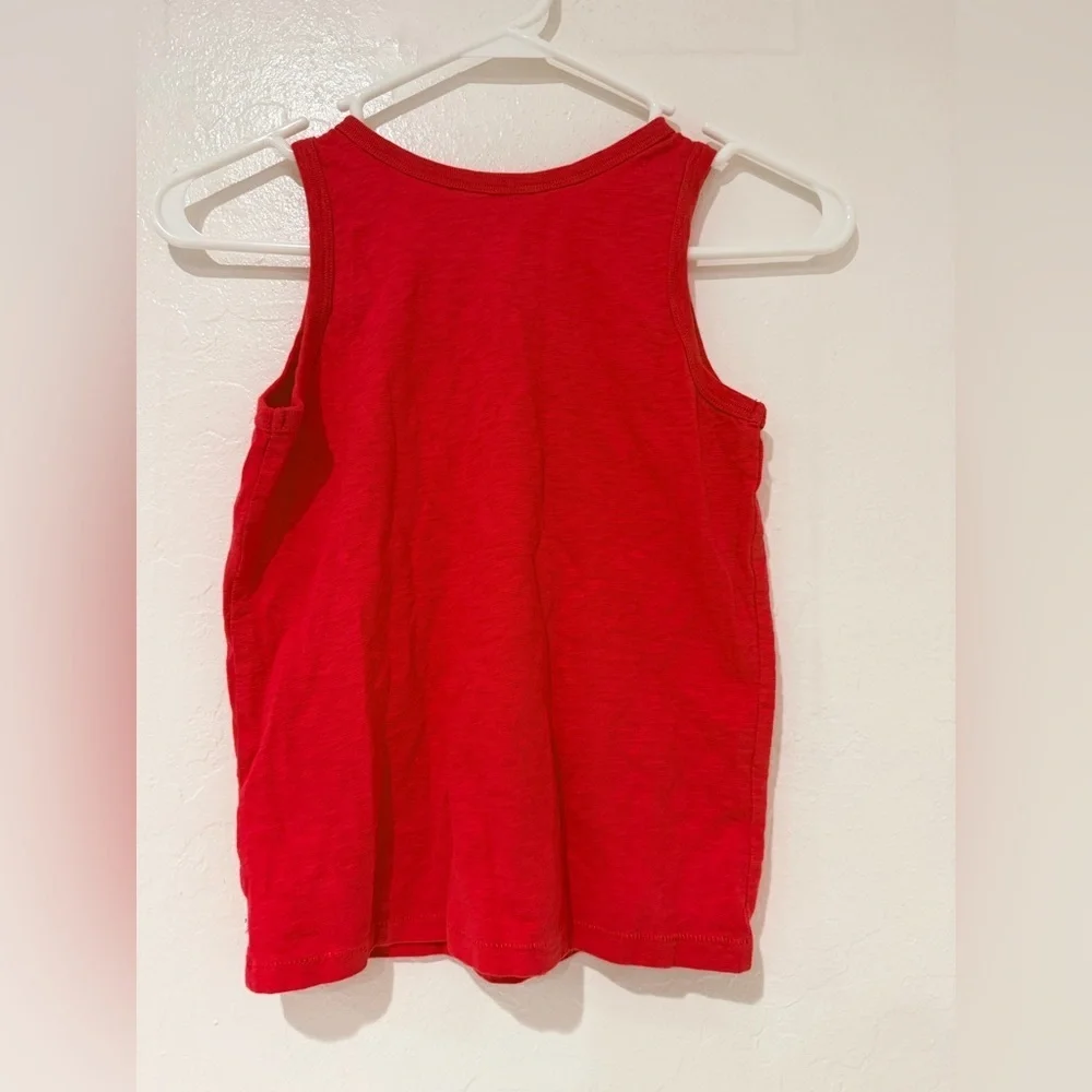 GAP Kids Red Tank Top Organically Grown Cotton Size S (6-7)